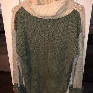 Color-block turtleneck, SHEIN